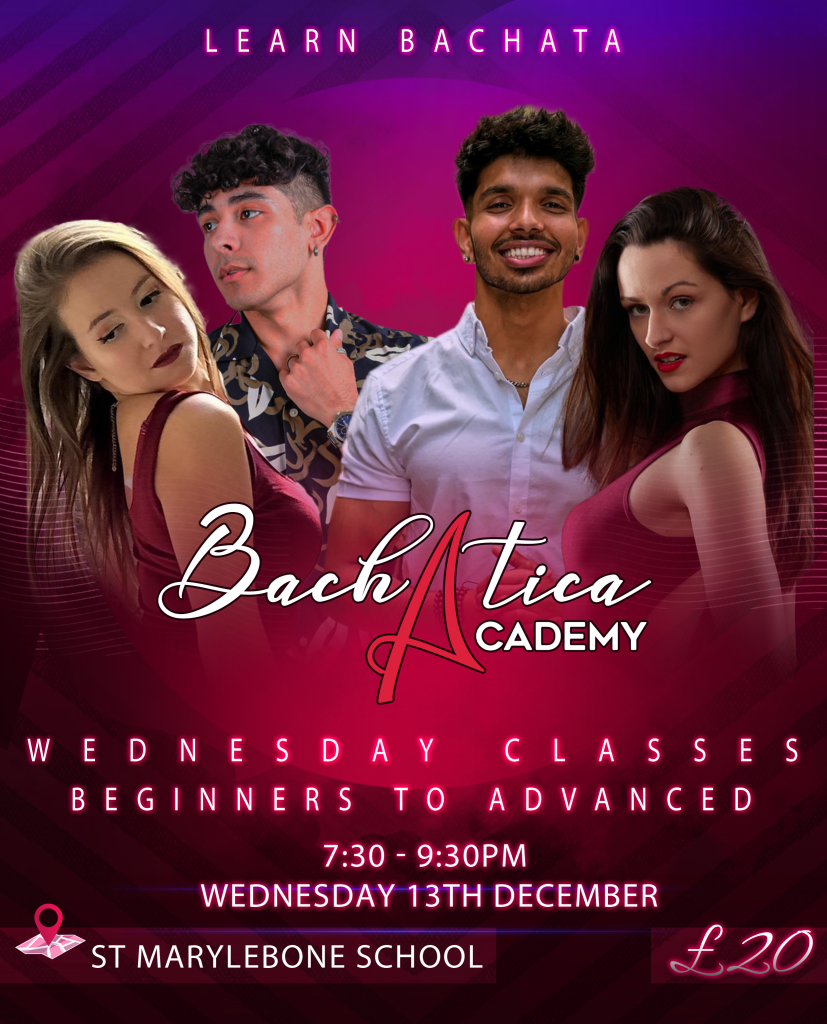 Magenta Bachatica Academy Wednesday classes poster